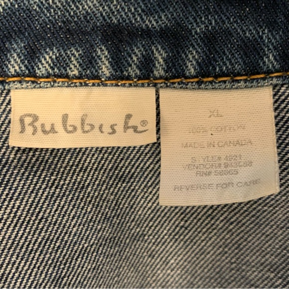 Rubbish Jean Jacket XL Dark Wash Blue - Picture 5 of 12